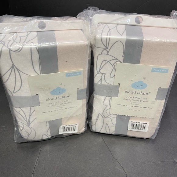 cloud island Bedding 4 Fitted Sheets For Play Yard Poshmark